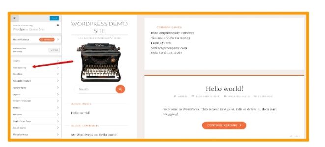 Blog theme customization